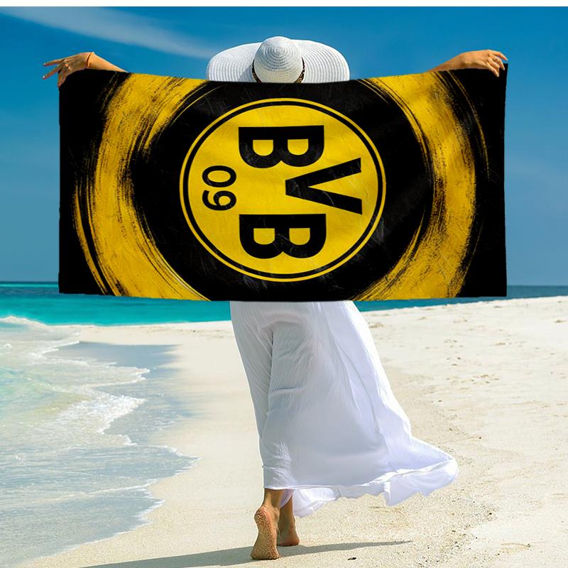 Ultra-Soft Beach Towel with Borussia Dortmund Theme,Ideal for Pool - Camping, Diving - Perfect Travel Essential, Vibrant Beach Towel.