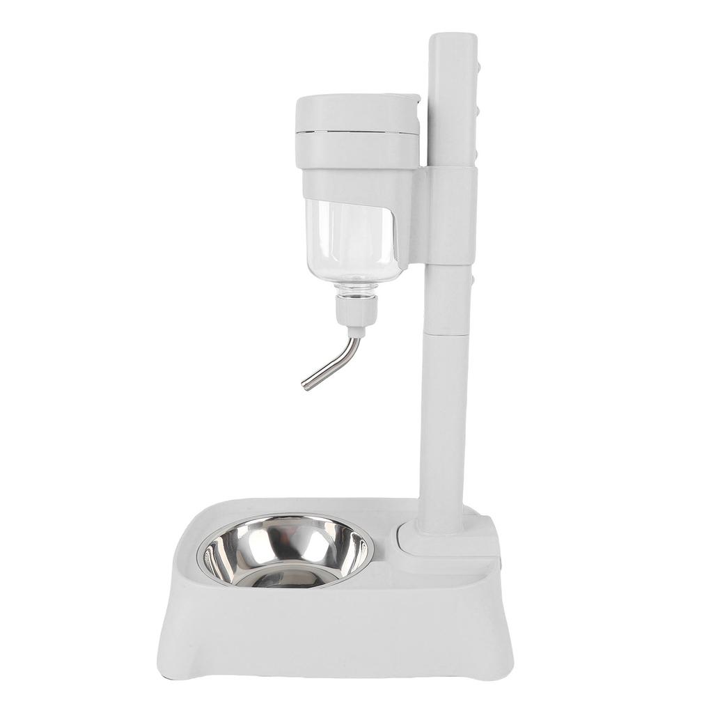 Stående vattendispenser för husdjur med skål i rostfritt stål, hög höjd, katt, hund, vattenmatare, automatisk vattendispenser för husdjur, 500 ml