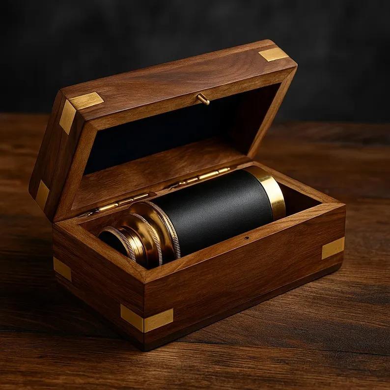 Antique Brass Nautical Telescope: Vintage Pirate Spyglass Decor
