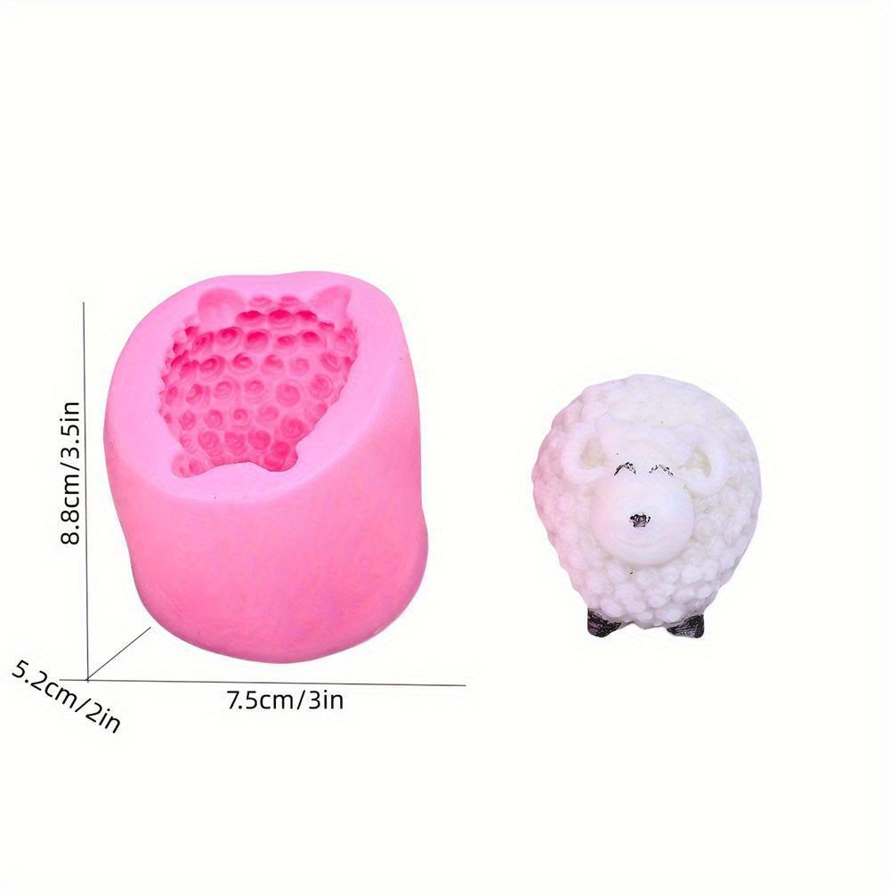 

3D Овца Силиконовая форма для свечи Животное Коза Конфеты Торт Форма для выпечки Инструмент для украшения торта свечей ручной работы