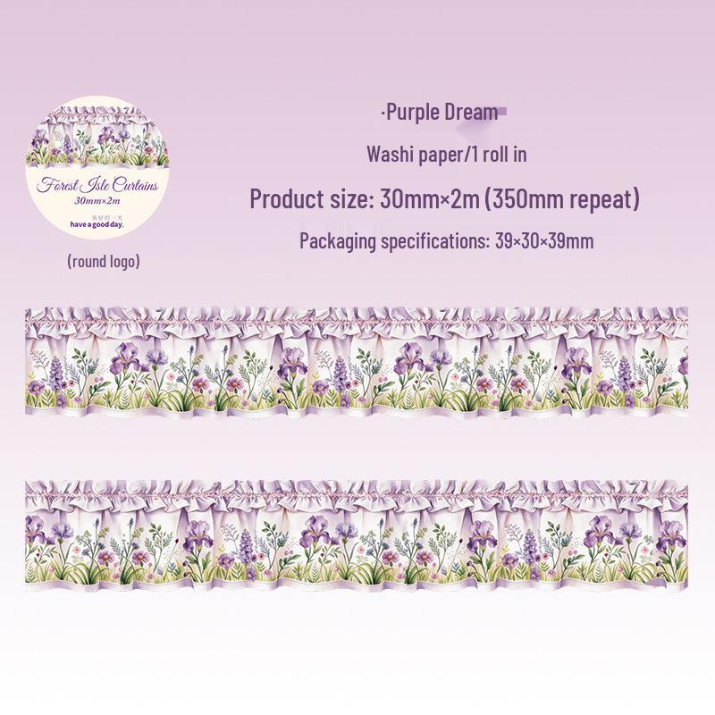A Beautiful Day Scenery Washi Tape: Mori Yu Man Lian Series - Retro Journaling Material