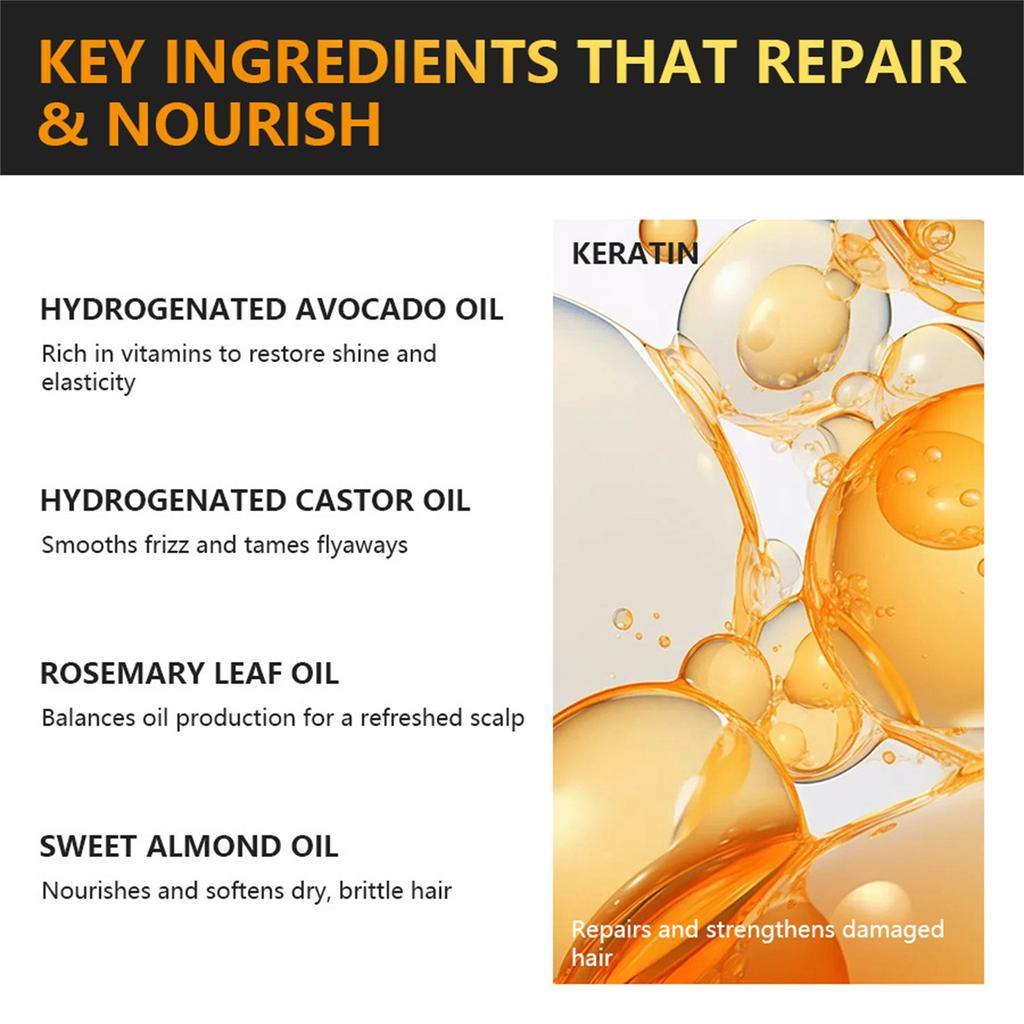 Keratin Hair Mask 50g Soft And Smooth Improvement Maintenance Dry Frizzy Hydration Moisturizing Hair Care Smooth Hair Mask