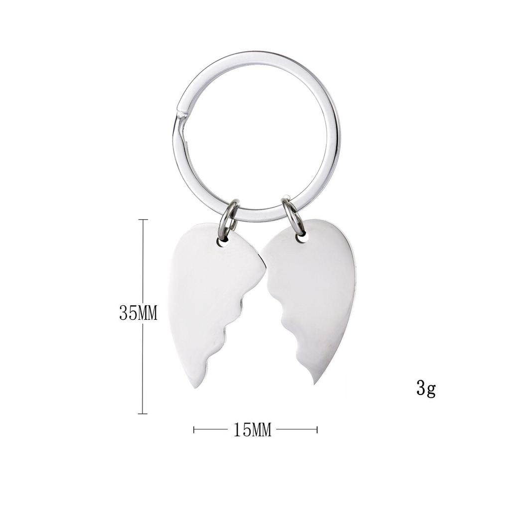 Gold Silver Black White Splicing Cat Stainless Steel Keychain Cute Cartoon Design Fashion Couple Pendant Practical Backpack Decoration