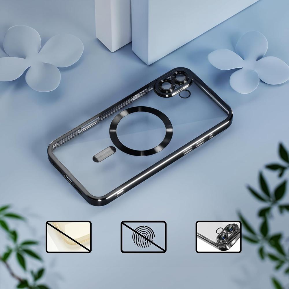 iPhone 16 Case, Electro MagSafe, Black + Screen Protector