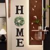 Wooden Letters Wall Sign With Artificial Eucalyptus Wreath Hanging Farmhouse Wall Decor For Kitchen Entryway Wedding Holiday