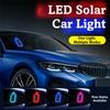 Solar Powered Car Neon Lights Suction Cup LED Ambient Light Car Neon Light  Front Rear Windows
