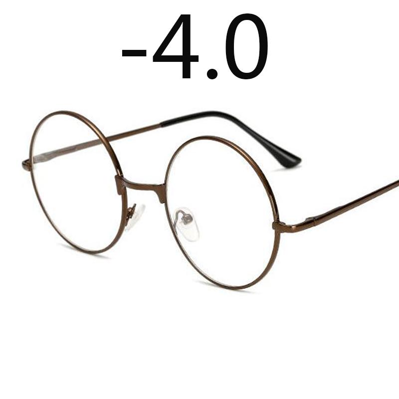 

Круглые очки Женские Мужские Очки Ретро Миопия Оптические Металлические Оправы Прозрачные Линзы Черные Серебристые Золотые Очки -1.0 -1.5 -2.0 До -4.0