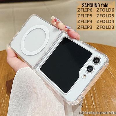 Custodia di Ricarica Magnetica Wireless Trasparente per Samsung ZFLIP6/5/4/3 e ZFOLD7/5