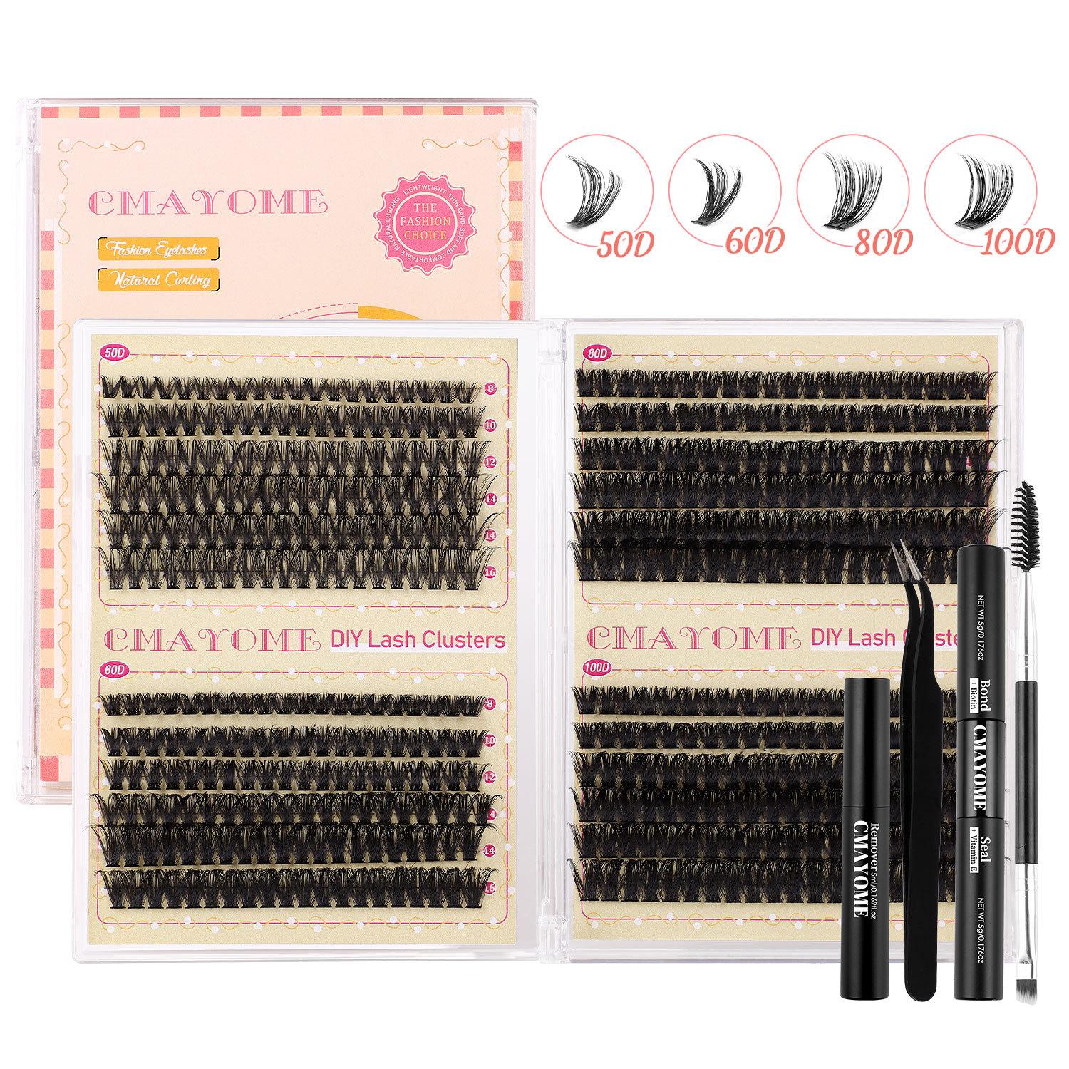 

Набор из 480 пучков накладных ресниц 8-16 мм, сегментированные ресницы D-образного изгиба, густые одиночные пучки