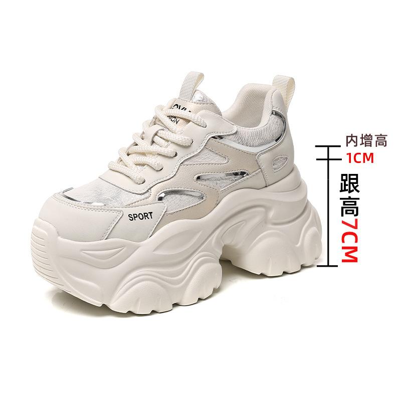 Popular Dad Shoes Women's 2025 Autumn and Winter Models, Small Fashion Casual Shoes, Thick-soled Solid-color Sports Shoes, Children's Versatile