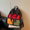 Farbkontrast Rucksack Damen Große Kapazität Pendler Handtasche Multifunktionale Karomuster Tragetasche