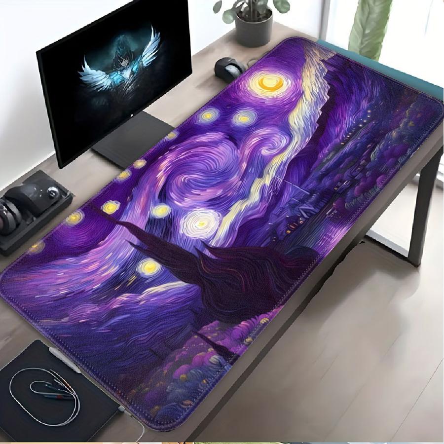 Gummi-Mauspad Spielkonsolen-Pad Tastatur-Mauspad Büro-Pad Computer-Laptop-Pad Schreibtischzubehör Van Gogh Ölgemälde
