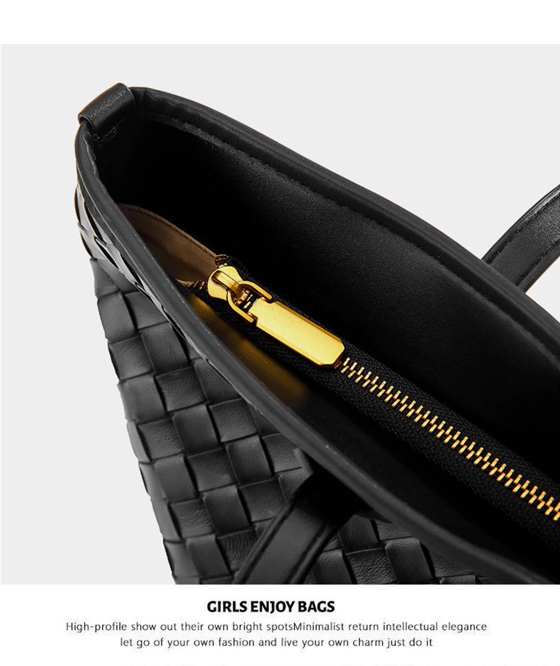 Trendy High-Capacity Woven Tote: 2025 Women's Crossbody & Shoulder Handbag