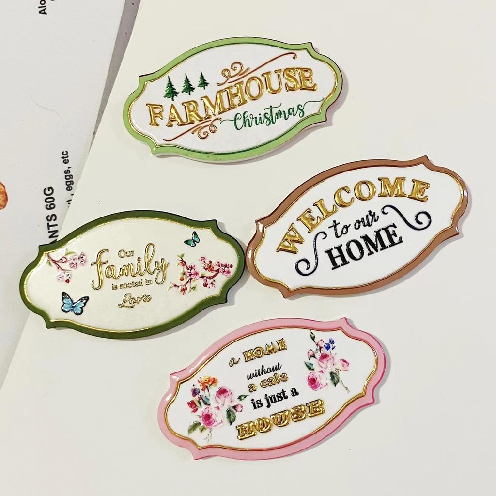 Retro Welcome Home Creative Refrigerator Stickers Home Decoration Refrigerator Stickers