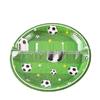 Weltmeisterschaft Fußball Party Geschirr Set: Grüne Pappteller, Becher, Servietten & Tischdecke
