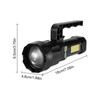 Handheld LED Flashlight Handheld Rechargeable Portable Outdoor Flashlight Ultra-Bright Light Source Lighting Tool For Hiking