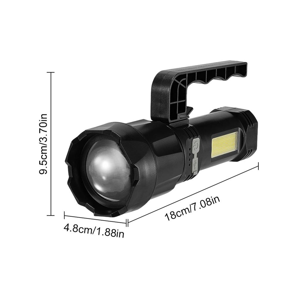 Handheld LED Flashlight Handheld Rechargeable Portable Outdoor Flashlight Ultra-Bright Light Source Lighting Tool For Hiking