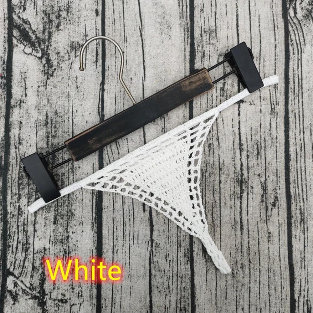 1pc Hand Crochet Sexy Women Bikini Thongs T Back G strings Panties Lingerie Solid Female Briefs Underwear