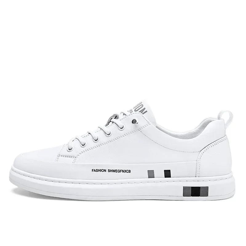 Fashion New Men's Sports Casual Shoes for Men Low-top White Shoes Lace-up Comfortable Mens Sneakers White Tenis Shoes Zapatillas Hombre
