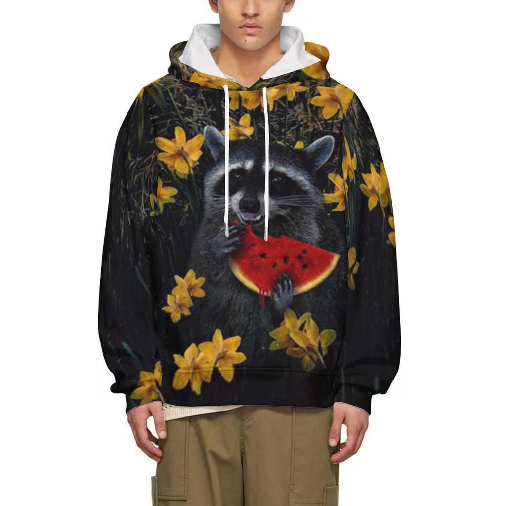 Cute Animal Printed Men's Hoodie For Sweatshirt 3d Print Long Sleeve Pullover Street Man Clothing Men's Hooded Sweater 2024
