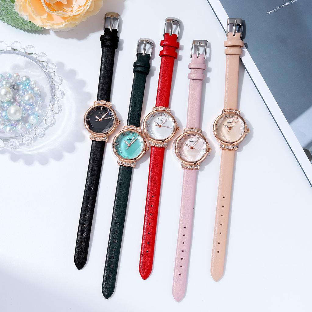 Trendy Women'S Watch Small And Exquisite Student Belt Watch Small Dial Temperament Diamond Women'S Watch