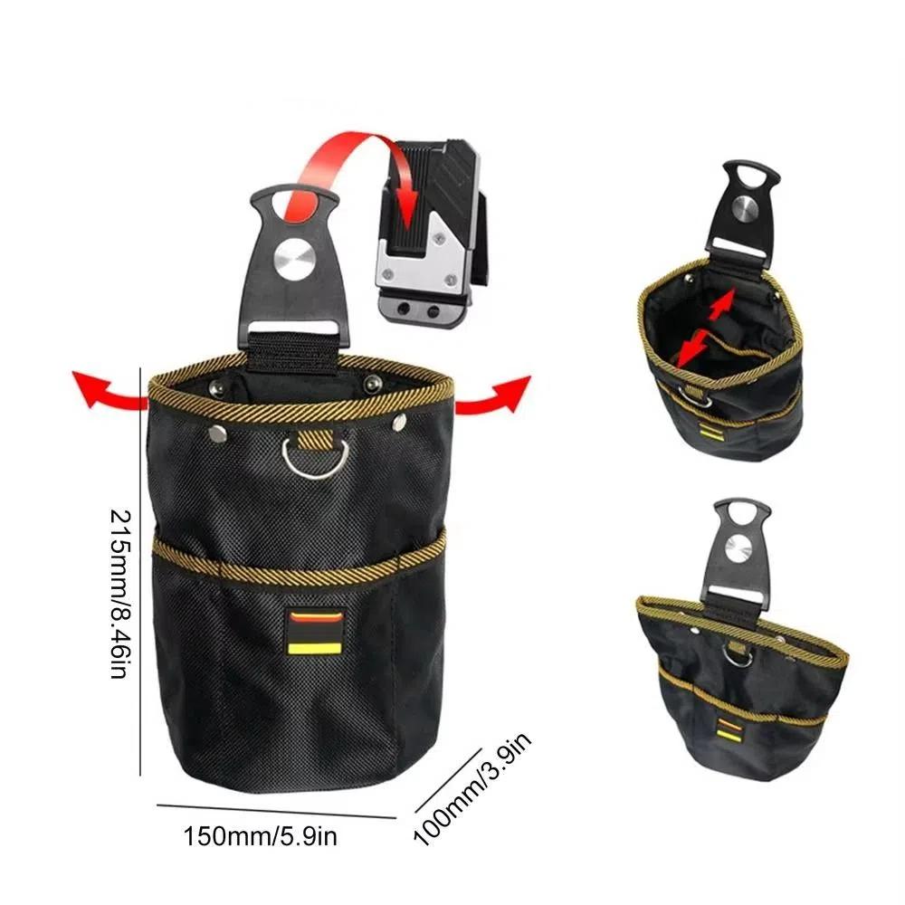 Removable Electrician Tools Storage Bag Waist Hanging Nail Bag Nylon Tool Waist Bag  Parts Bag