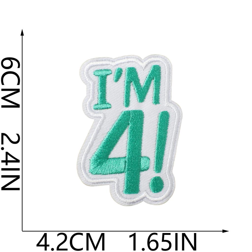 Children'S Birthday Party Embroidery Cloth Sticker Bag Decoration Little Dinosaur Patch Sticker Cartoon Cake Candle Embroidery Stamp Ironing