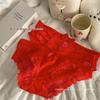 Year of the Snake Low-Waist Seamless Red Lace Panties - Sexy and Breathable Design