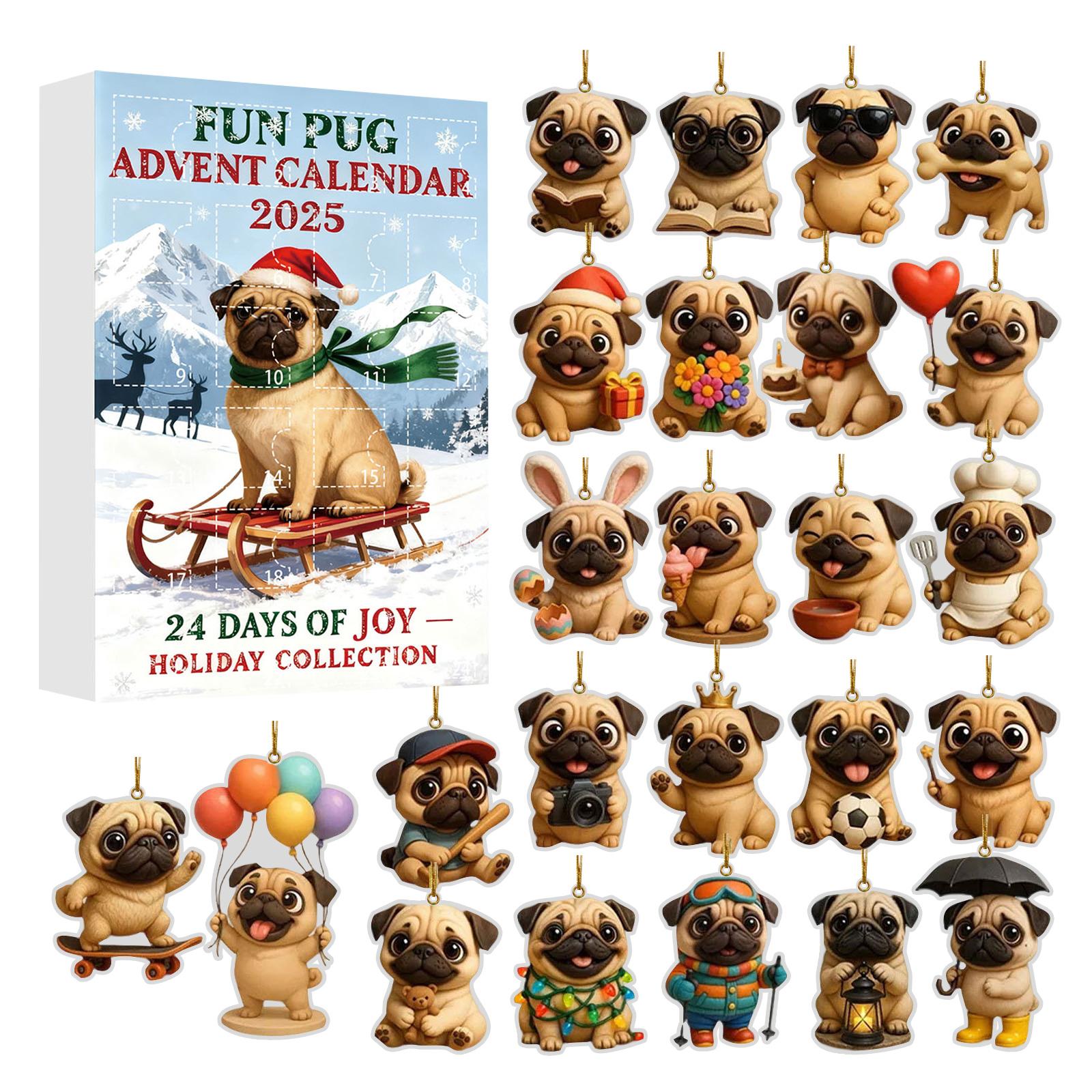 

24 Days Christmas Countdown Calendar New Christmas Dog Advent Calendar Christmas Advent Calendar Gift for Dog Lovers 2025 One Size