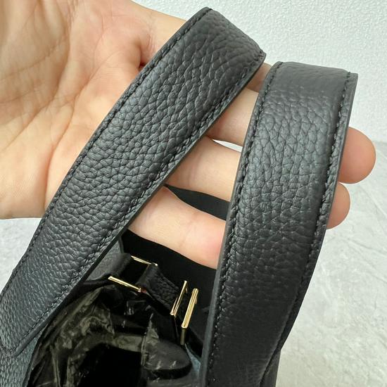 Women's Classic Versatile Cowhide Leather Bucket Bag