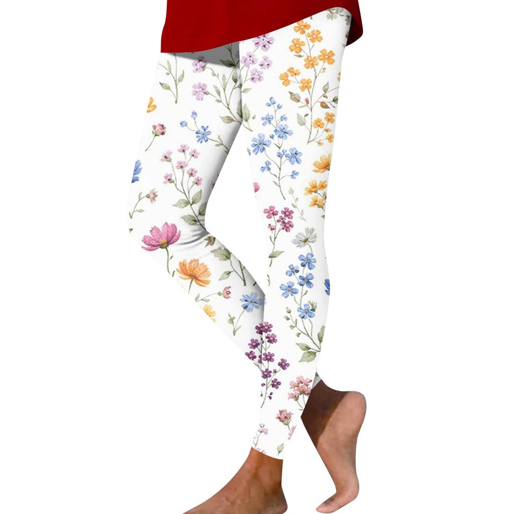 Pantaloni Casual Stampati a Gamba Dritta Moda Donna Pantaloni Yoga Stampati Slim per Esterno