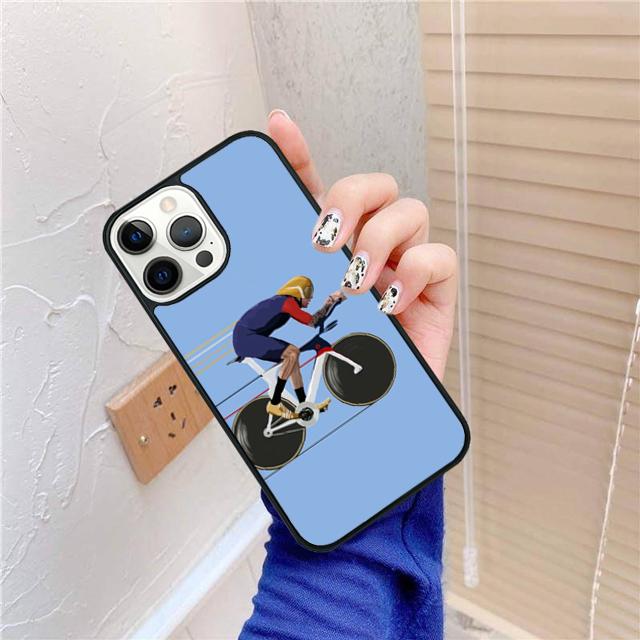 Mountain Bike Cycling Art Phone Case Cover For iPhone 5 6 7 8 Plus X XR XS SE2020 Apple 11 12 13 Mini Pro Max Galaxy S10 S20 S21