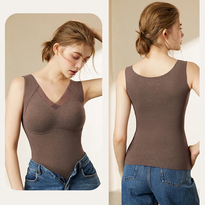 Urban Beauty Women's Graphene Thermal Vest with Built-in Bra