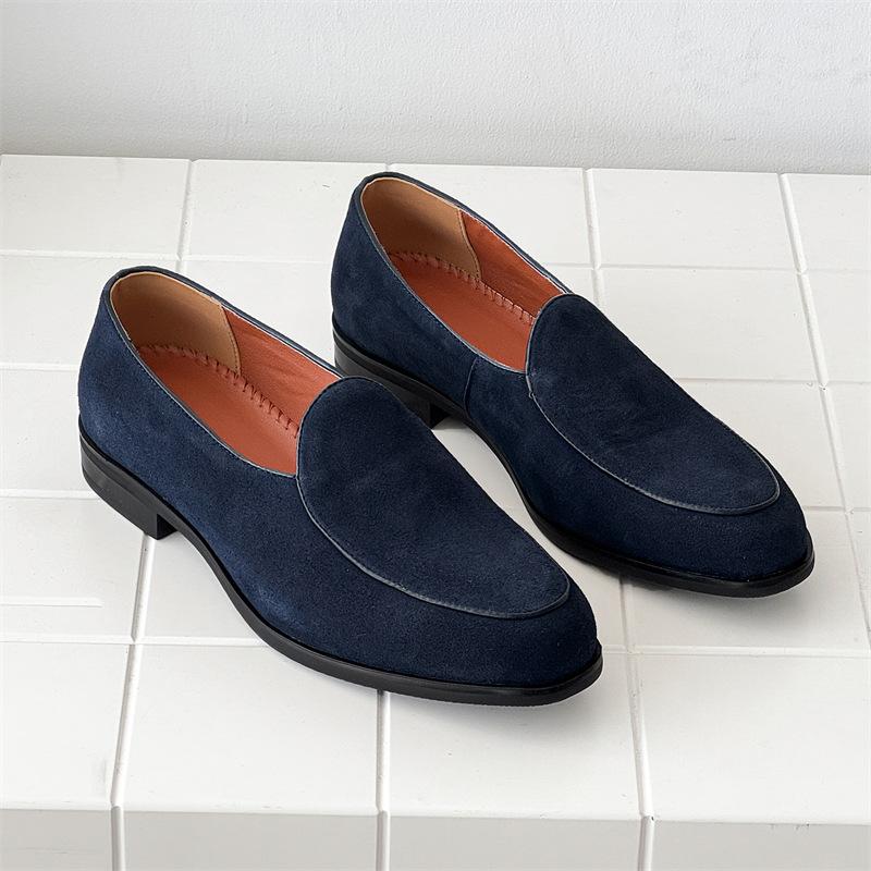 Spring and summer new casual comfortable shoes matte one-pedal British lazy loafers leather shoes Doudou shoes tide 941212-X