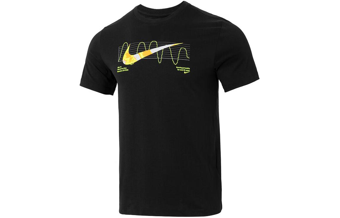 

Nike T Shirts Men s Black Crew Neck Moderate Straight Fit FV8391-010 M