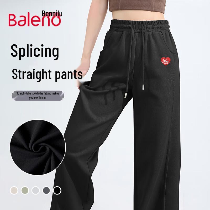 Baleno Women's Spliced Straight-Leg Casual Pants