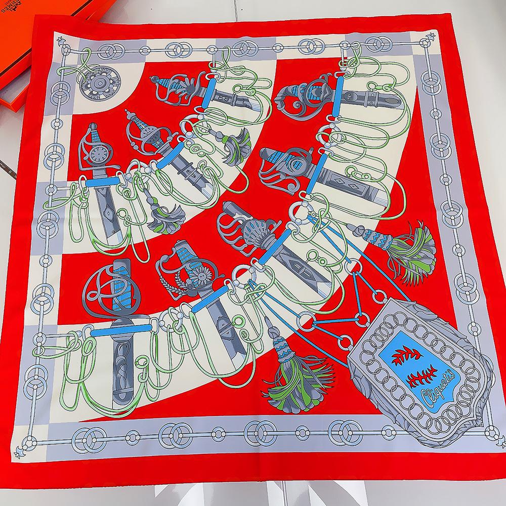 Manual Hand Rolled Twill Silk Scarf Women Shawls Luxury Design Sun Protection Hijab Fashion Square Scarves Neckerchief