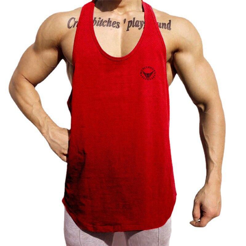 Do The Work  Men's Mesh Bottoming Printing Wide Shoulders Men's Summer Fashion Breathable Quick-drying Sports Hurdle Vest