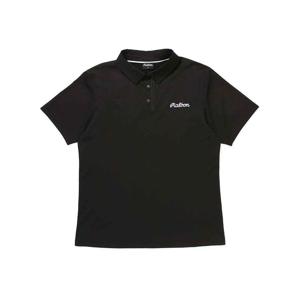 MALBON GOLF Tech Bucket Polo Shirt Black (Woman)