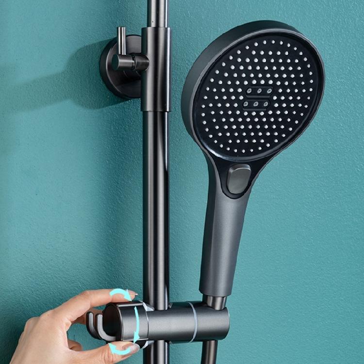 Handheld Shower Holder No Damage Wall Mount Adjustable Rod ABS Bathroom Fixture 10cm Length For Flexible Installation