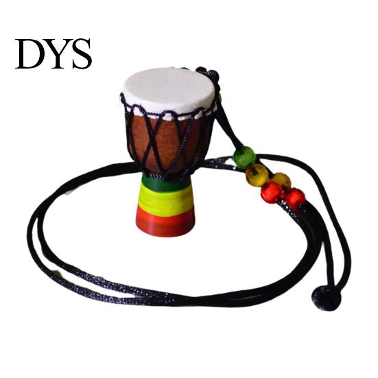 Necklace Rope Handmade Musical Instrument Pendent Classic Ornament Neck Decoration Chain Pendant Art Craft Mini African Drum Photography Props