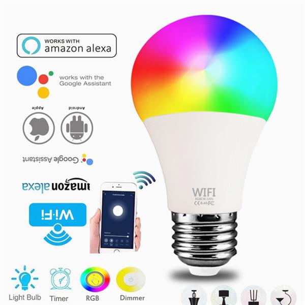 Buy Smart Wifi Bulb Dimming Light Bulb 15W RGB+CCT Smart Light Bulb ...