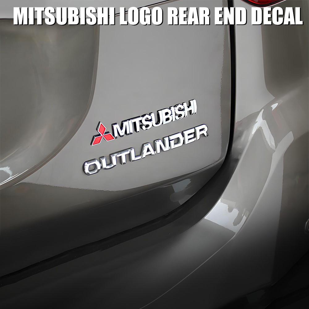 xksh2 ABS Letters Car Emblem Rear Trunk Badge Sticker Accessories For Mitsubishi 9 Ralliart X EX ASX L200 Colt Outlander Pajero Lancer