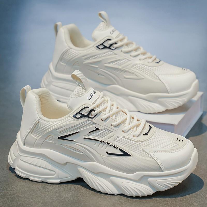 

Spring Men s Shoes New Breathable Mesh Platform Sports Casual Running Dad Fashionable 40