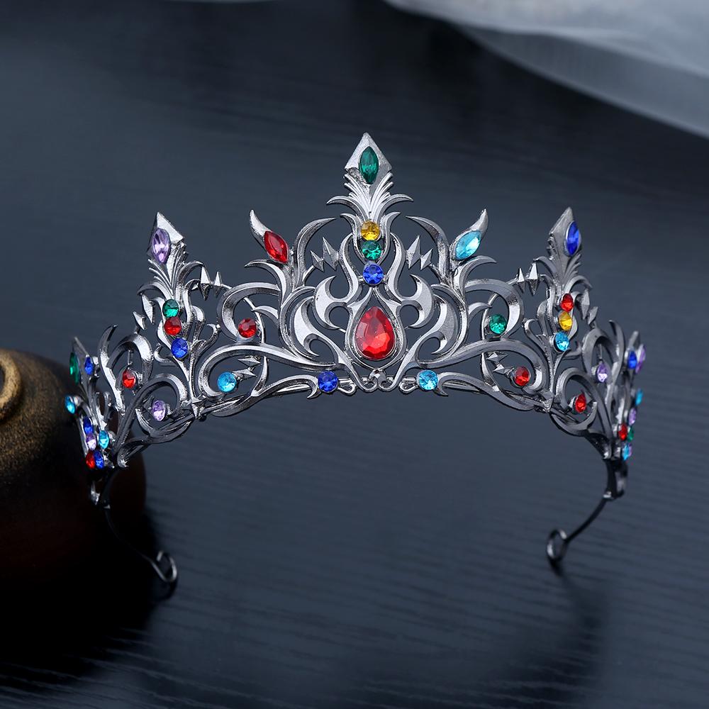 1pc Gothic Gemstones Hair Crown Intricate Medieval Fantasy Design Perfect Cosplay Renaissance Enchanting Special Occasions