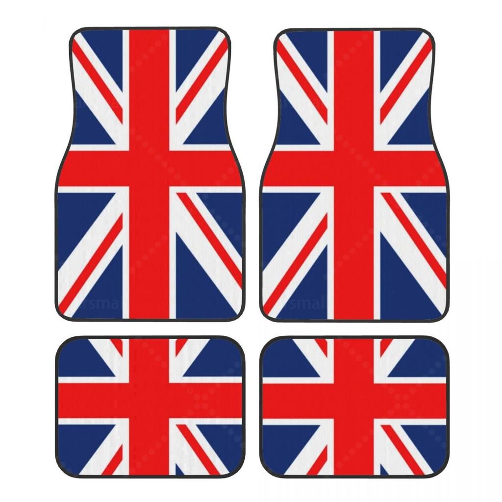 Tappetini Auto su Misura Set Anteriore e Posteriore Union Jack per Mini Cooper 2007-2023 R55 R56 R57 R60 R61 F54 F55 F56 F57 F60 Clu