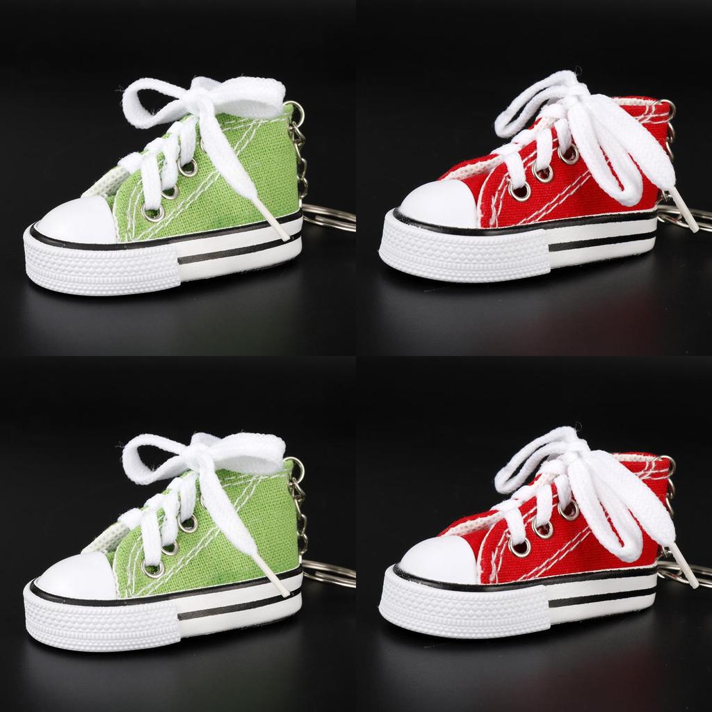 Canvas-Schuh Schlüsselanhänger Schlüsselanhänger mit Metallmaterial für Unisex Schlüsselorganisator und Geschenk
