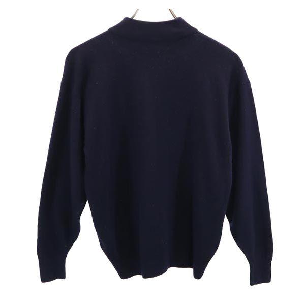 Burberrys British wool Long sleeve sweater 38 Navy system knit Women Used