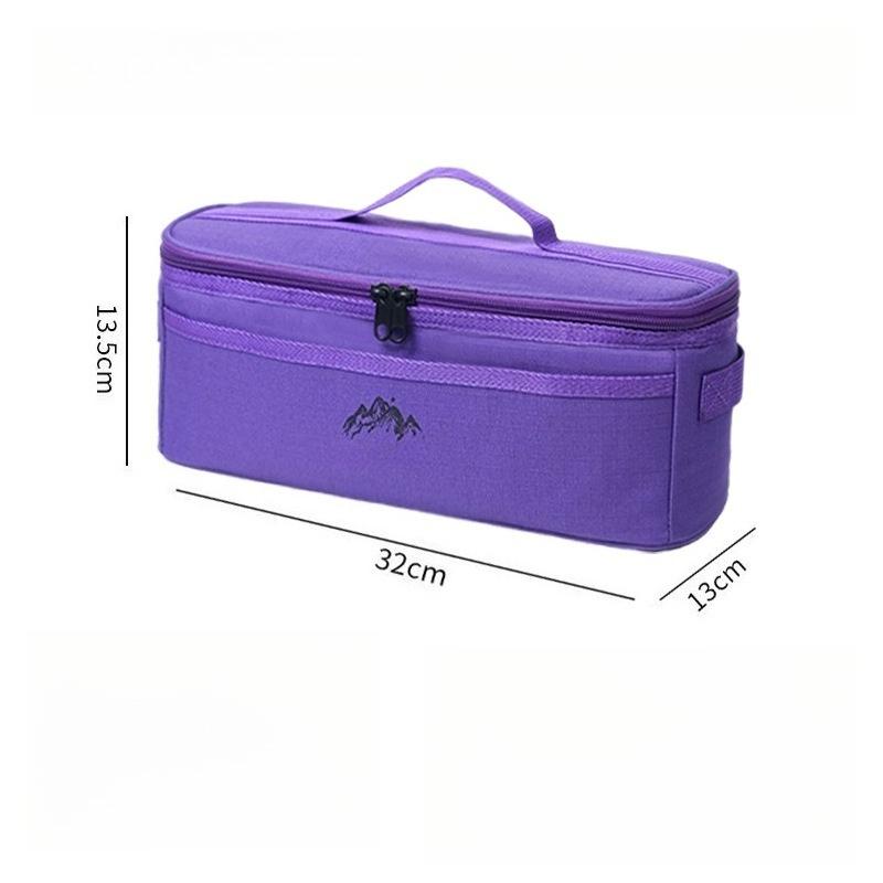 

Outdoor Tableware Insulation Storage Bag Multifunctional Camping Cooking Utensils Bowls and Chopsticks Anti Splash Storage Bag 32x13x3.5cm фіолетовий