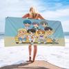 Weltberühmte Gruppe B-Bts Kpop Mikrofaserdecke Schnelltrocknende Strandtücher Übergröße Druck Saugfähige Pooltuchdecke